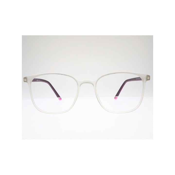 Joy Style For Unisex Eyeglasses Square Shape Size 49 Fd05-10c8 Clear White Violet