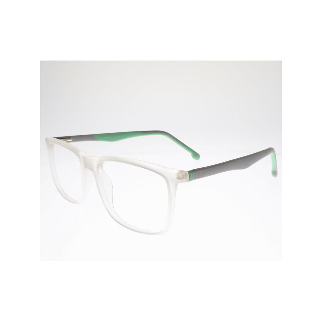 Joy Style For Unisex Eyeglasses Square Shape Size 53 Hf106c7 Clear White