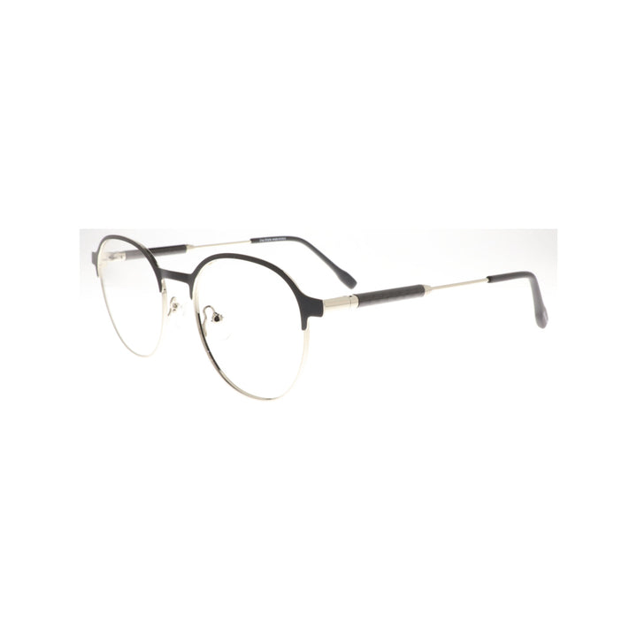 Joy Style For Unisex Metal Eyeglasses Round Shape Size 49 5404c2 Black Silver