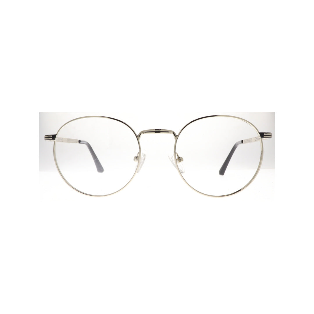 Joy Style For Unisex Metal Eyeglasses Round Shape Size 49 8400c4 Silver