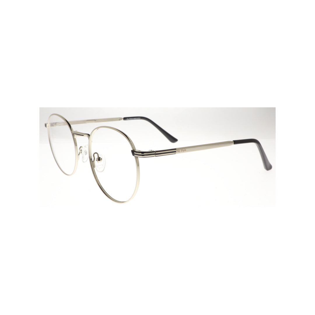 Joy Style For Unisex Metal Eyeglasses Round Shape Size 49 8400c4 Silver