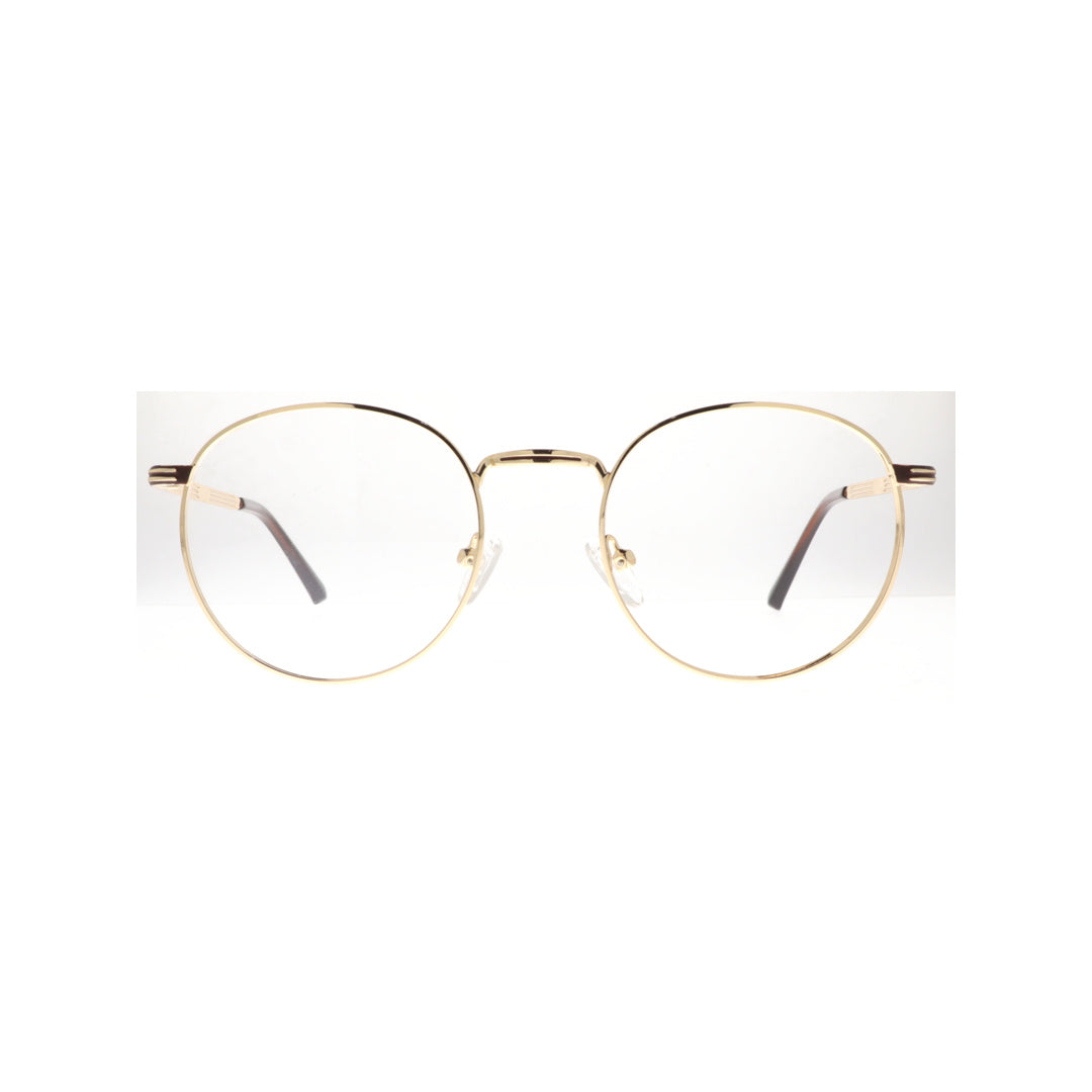 Joy Style For Unisex Metal Eyeglasses Round Shape Size 49 8400c5 Gold