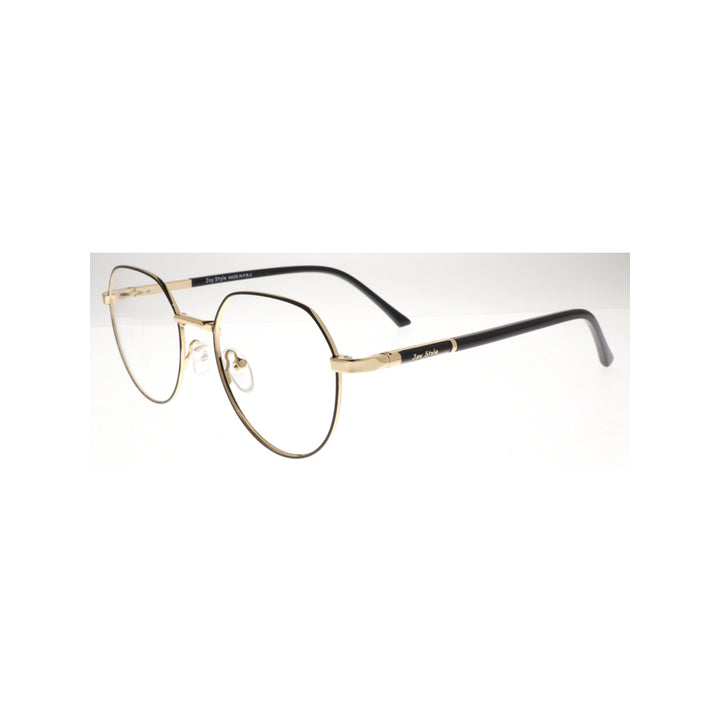 Joy Style For Unisex Metal Eyeglasses Round Shape Size 49 8830c6 Black Gold