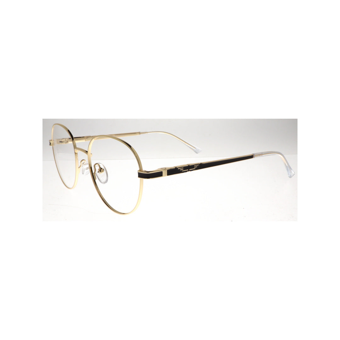 Joy Style For Unisex Metal Eyeglasses Round Shape Size 50 8871c1 Gold