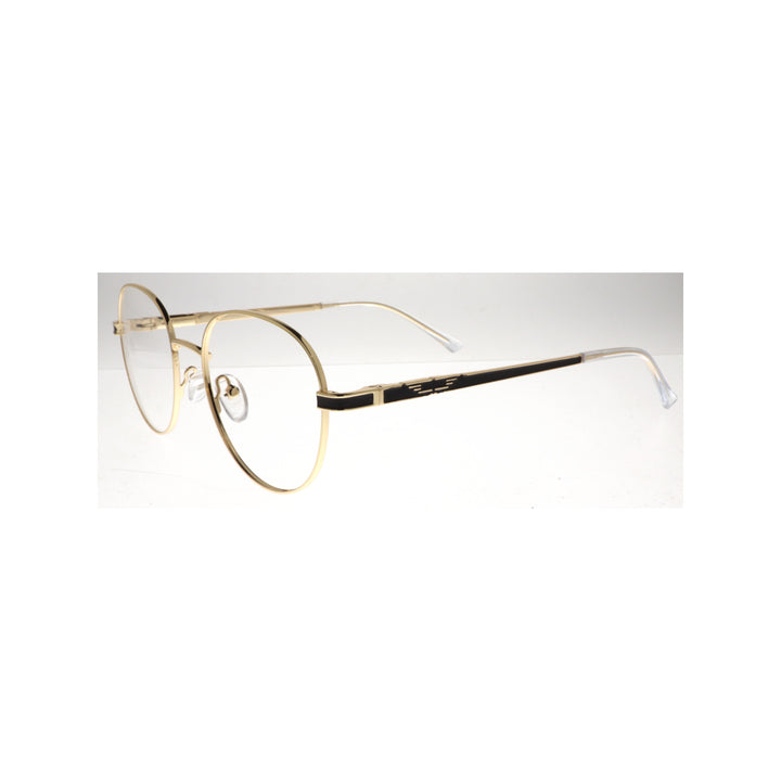 Joy Style For Unisex Metal Eyeglasses Round Shape Size 50 8871c1 Gold