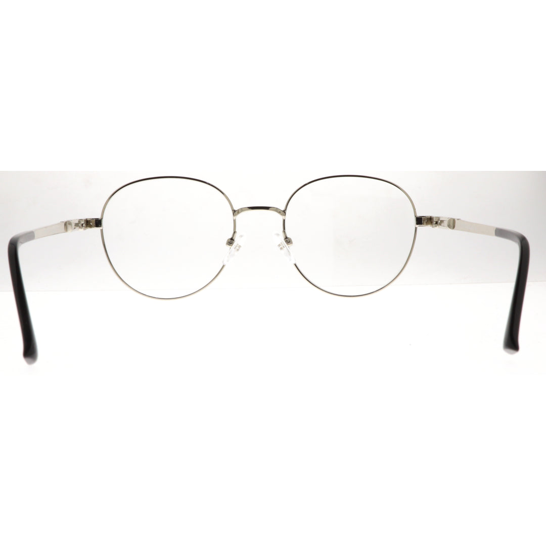 Joy Style For Unisex Metal Eyeglasses Round Shape Size 50 8871c2 Silver