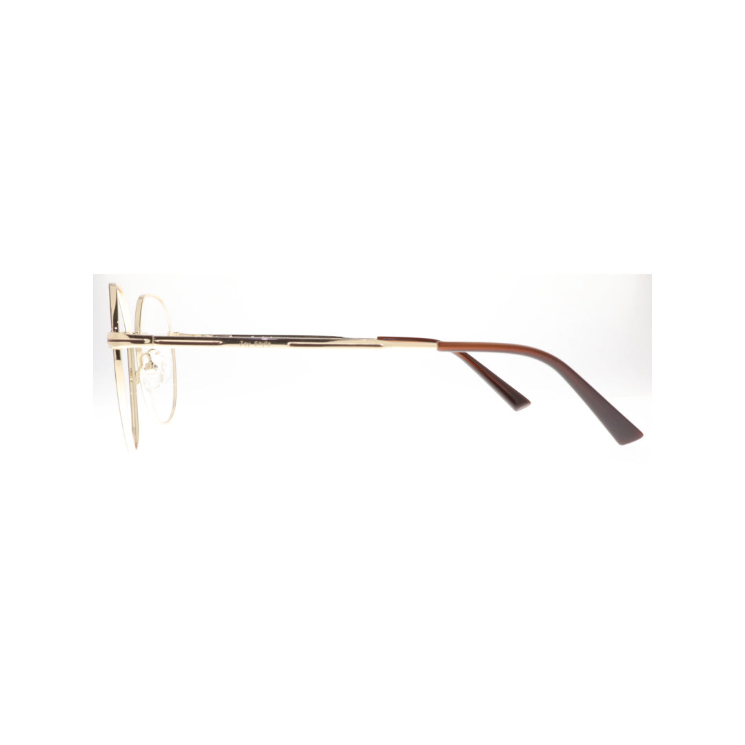 Joy Style For Unisex Metal Eyeglasses Round Shape Size 52 5406c3 Brown Gold