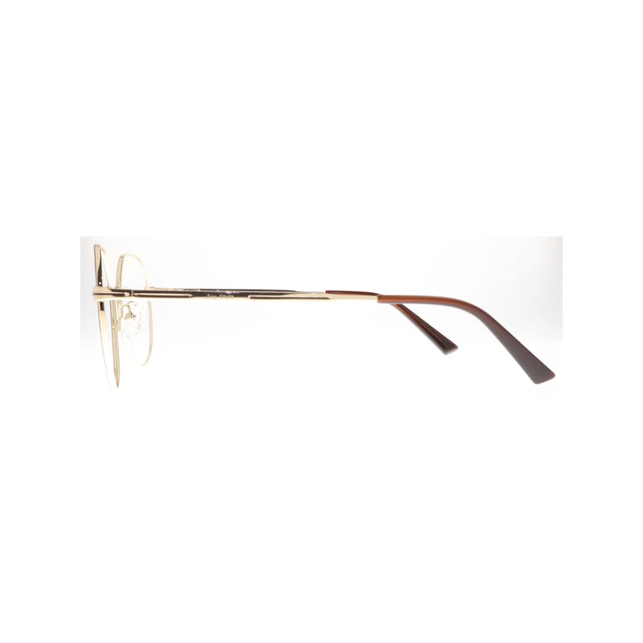 Joy Style For Unisex Metal Eyeglasses Round Shape Size 52 5406c3 Brown Gold