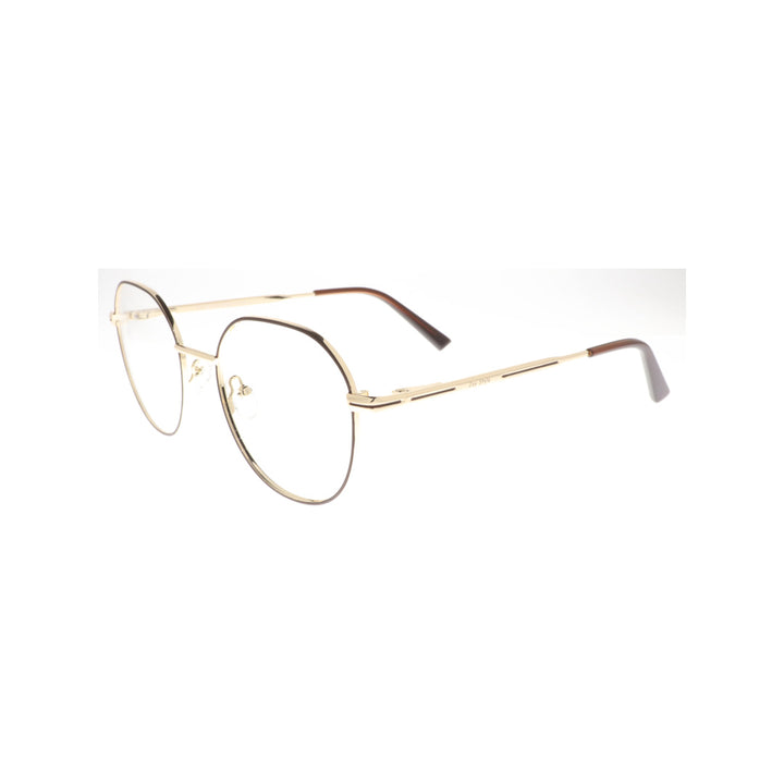 Joy Style For Unisex Metal Eyeglasses Round Shape Size 52 5406c3 Brown Gold