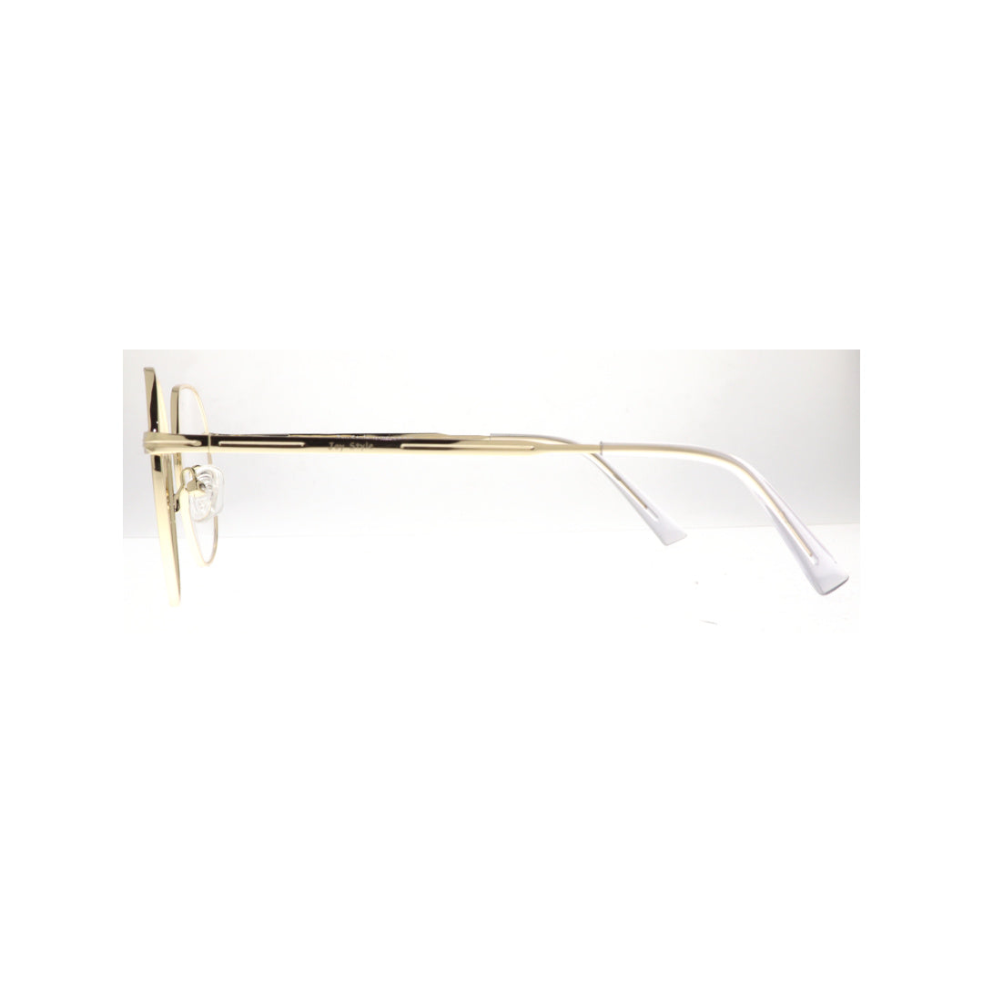 Joy Style For Unisex Metal Eyeglasses Round Shape Size 52 5406c5 Gold