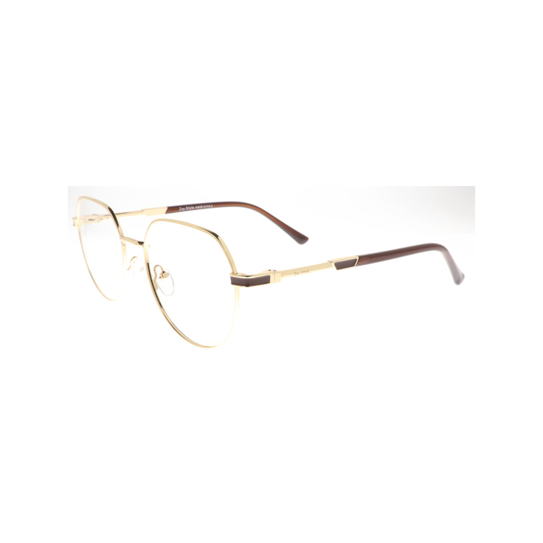 Joy Style For Unisex Metal Eyeglasses Round Shape Size 52 8875c1 Gold.