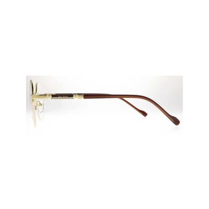 Joy Style For Unisex Metal Eyeglasses Semi-Rimless Round Shape Size 52 8867c1 Gold