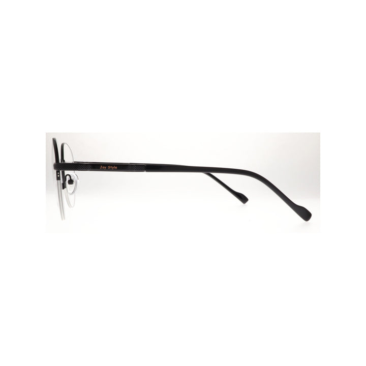 Joy Style For Unisex Metal Eyeglasses Semi-Rimless Round Shape Size 52 8867c5 Black
