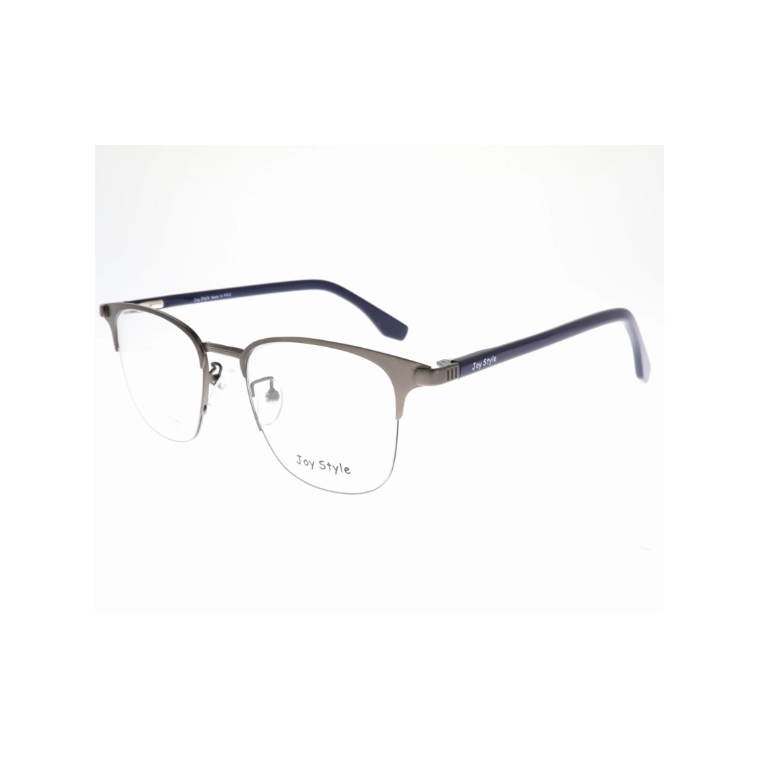 Joy Style For Unisex Metal Eyeglasses Semi-Rimless Square Shape Size 50 8208c2 Gunmetal