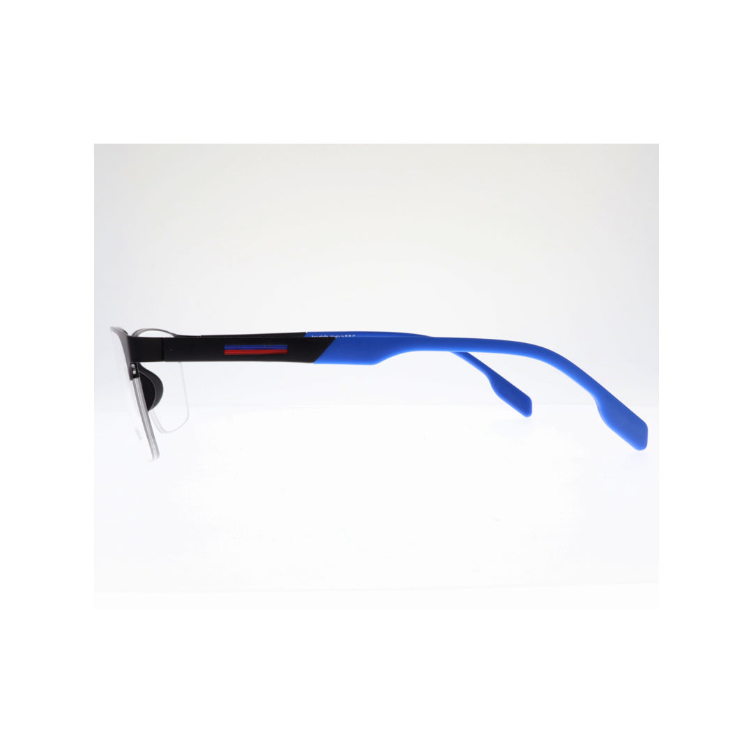 Joy Style For Unisex Metal Eyeglasses Semi-Rimless Square Shape Size 51 Hc01-01c1 Black