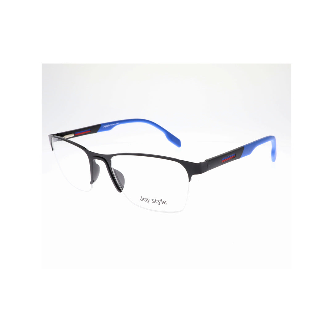 Joy Style For Unisex Metal Eyeglasses Semi-Rimless Square Shape Size 51 Hc01-01c1 Black
