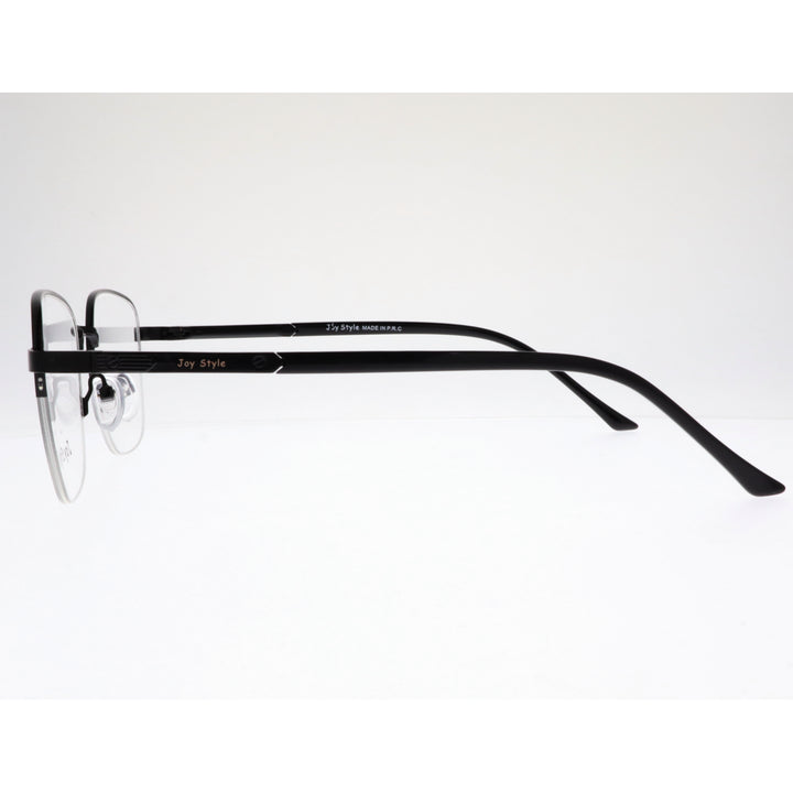 Joy Style For Unisex Metal Eyeglasses Semi-Rimless Square Shape Size 52 Ch8847c5 Matte Black