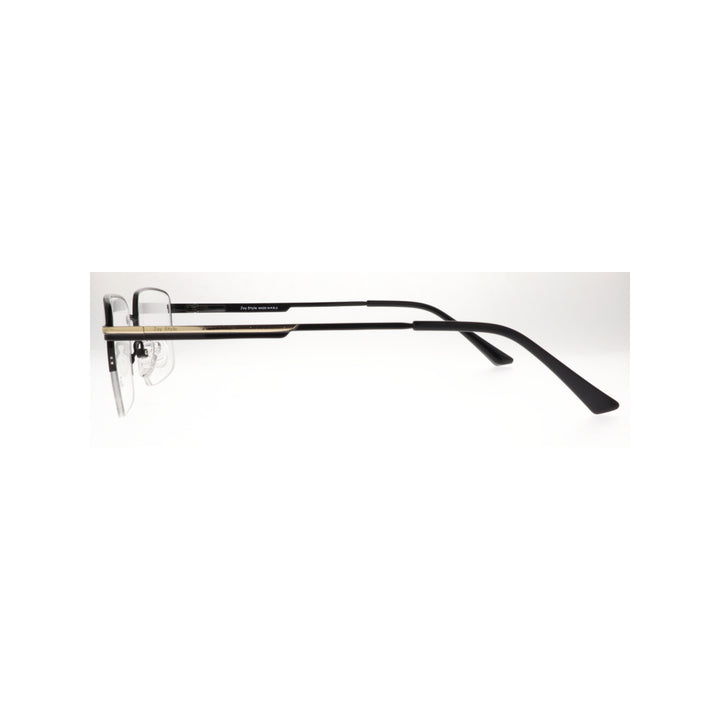 Joy Style For Unisex Metal Eyeglasses Semi-Rimless Square Shape Size 53 8805c1 Black Gold