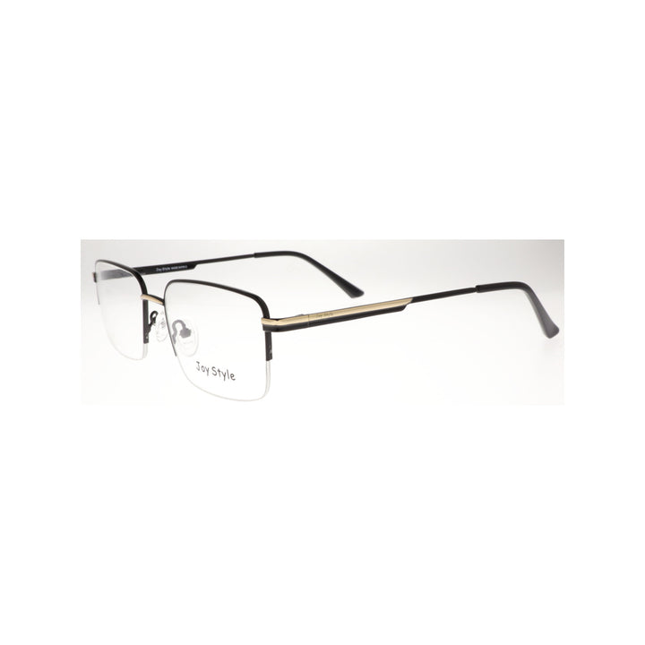 Joy Style For Unisex Metal Eyeglasses Semi-Rimless Square Shape Size 53 8805c1 Black Gold