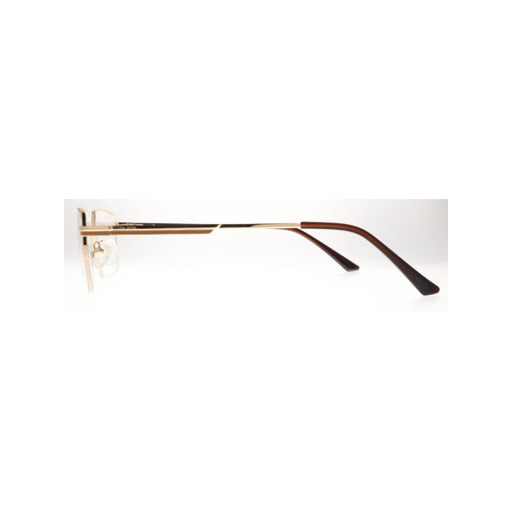 Joy Style For Unisex Metal Eyeglasses Semi-Rimless Square Shape Size 53 8805c5 Gold
