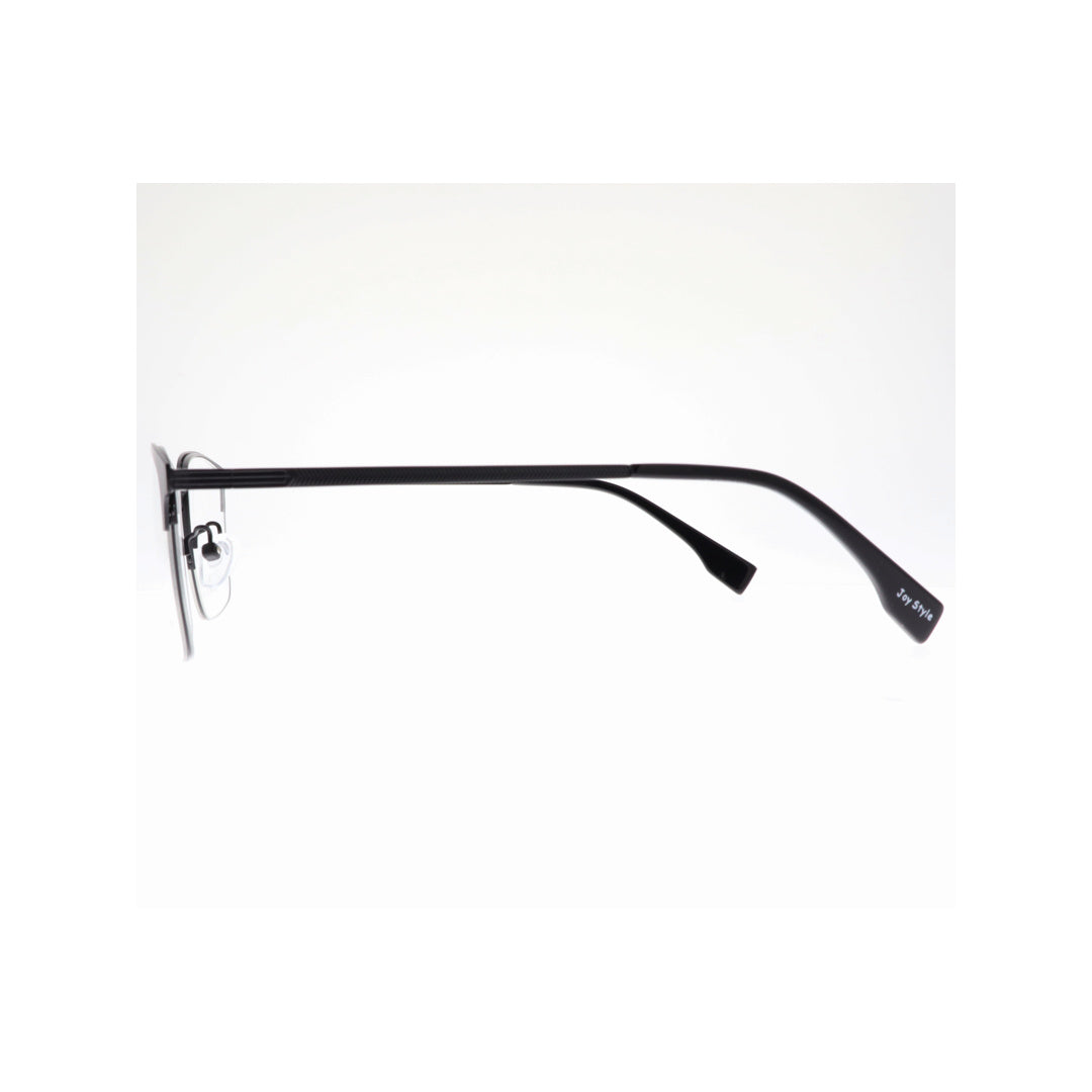 Joy Style For Unisex Metal Eyeglasses Semi-Rimless Square Shape Size 54 8220c1 Matte Black
