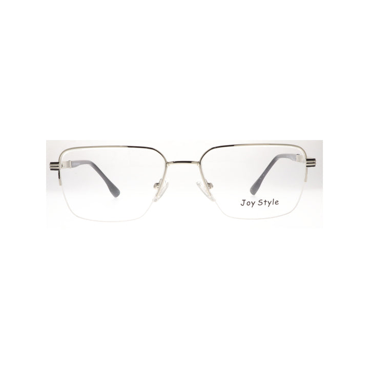 Joy Style For Unisex Metal Eyeglasses Semi-Rimless Square Shape Size 54 8807c4 Silver