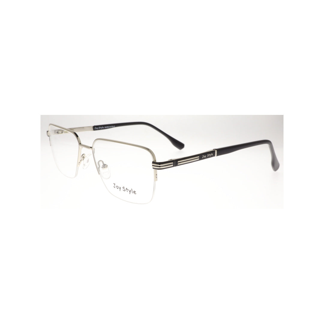 Joy Style For Unisex Metal Eyeglasses Semi-Rimless Square Shape Size 54 8807c4 Silver