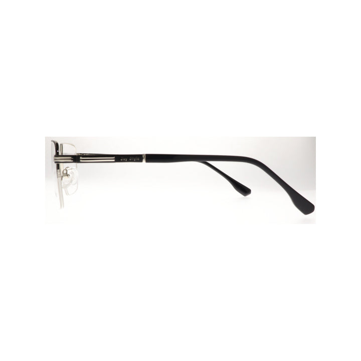 Joy Style For Unisex Metal Eyeglasses Semi-Rimless Square Shape Size 54 8807c6 Balck Silver