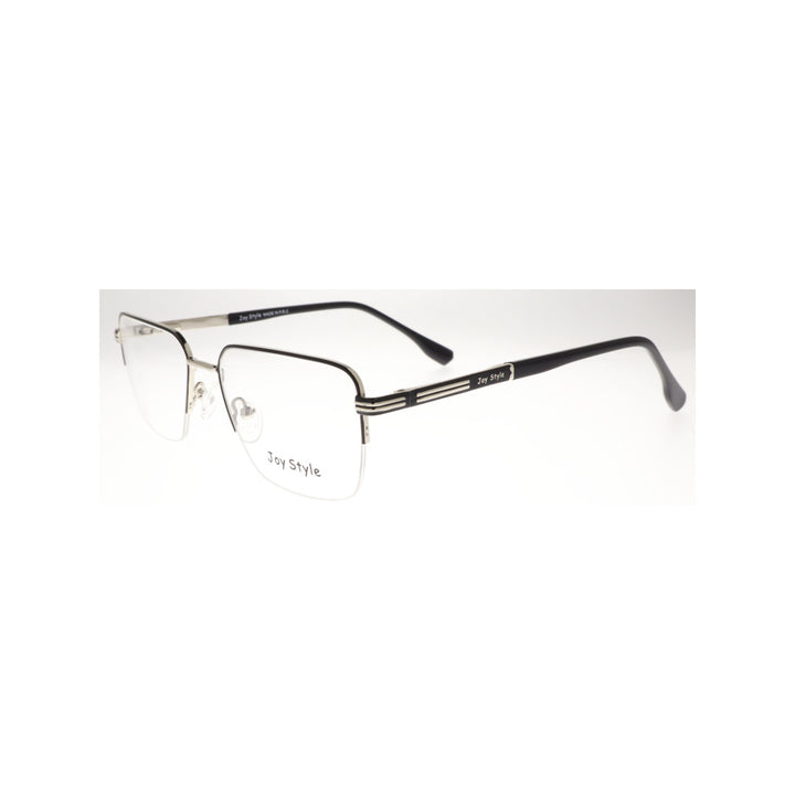 Joy Style For Unisex Metal Eyeglasses Semi-Rimless Square Shape Size 54 8807c6 Balck Silver