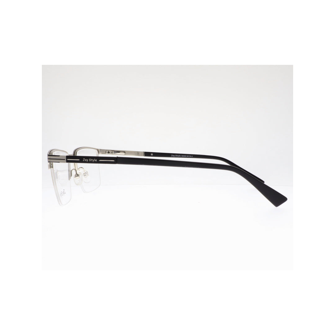 Joy Style For Unisex Metal Eyeglasses Semi-Rimless Square Shape Size 54 Old1081mc1 Matte Black