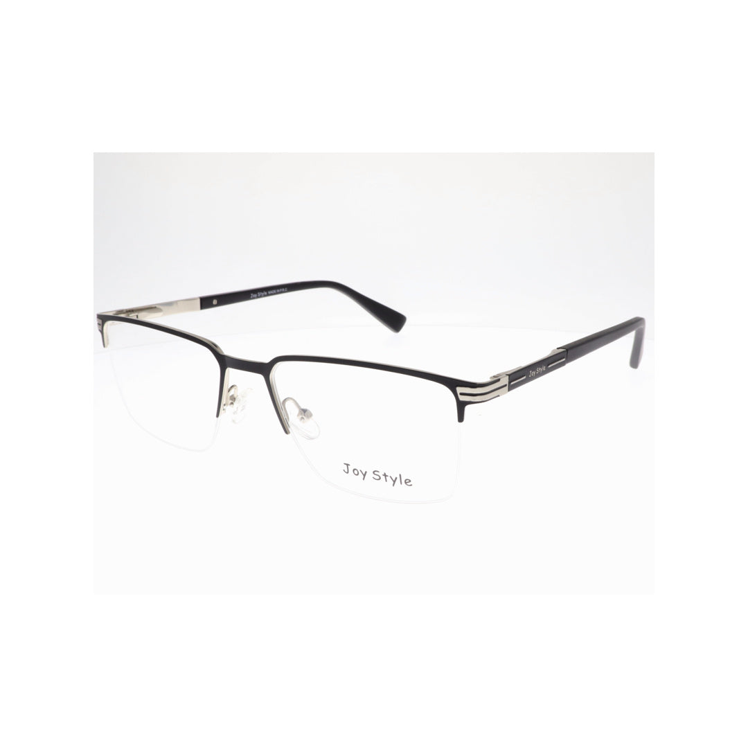 Joy Style For Unisex Metal Eyeglasses Semi-Rimless Square Shape Size 54 Old1081mc1 Matte Black