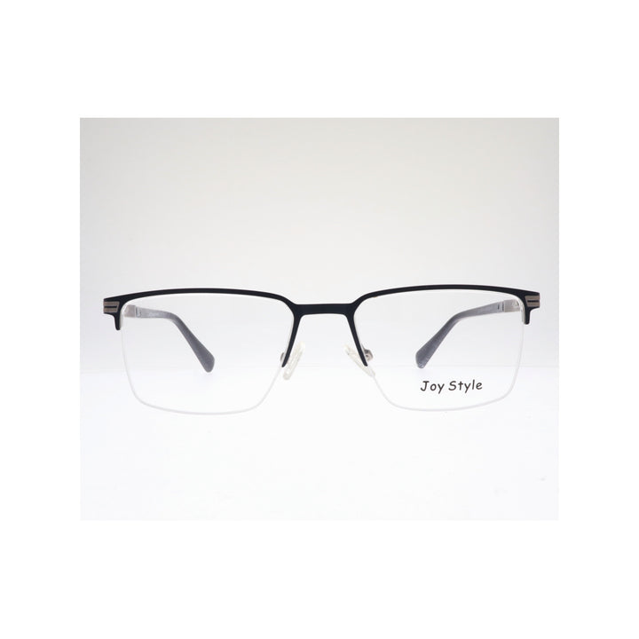 نظارة طبية للجنسين بتصميم معدني من Joy Style، نصف بدون حواف بشكل مربع، مقاس 54 Old1081mc4 أزرق مطفأ