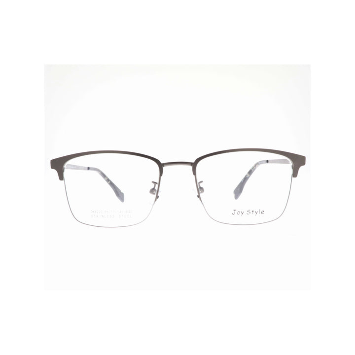Joy Style For Unisex Metal Eyeglasses Semi-Rimless Square Shape Size 55 8220c2 Gunmetal