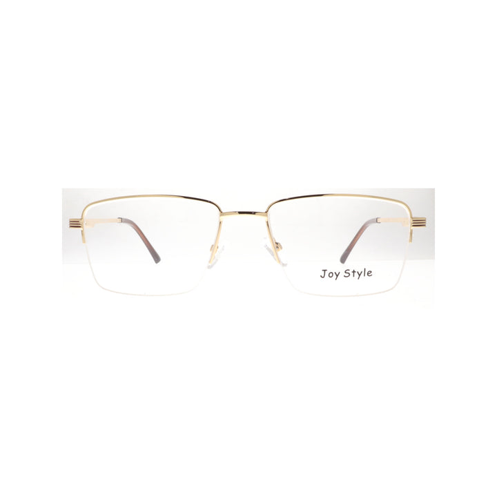 Joy Style For Unisex Metal Eyeglasses Semi-Rimless Square Shape Size 55 8879c1 Gold