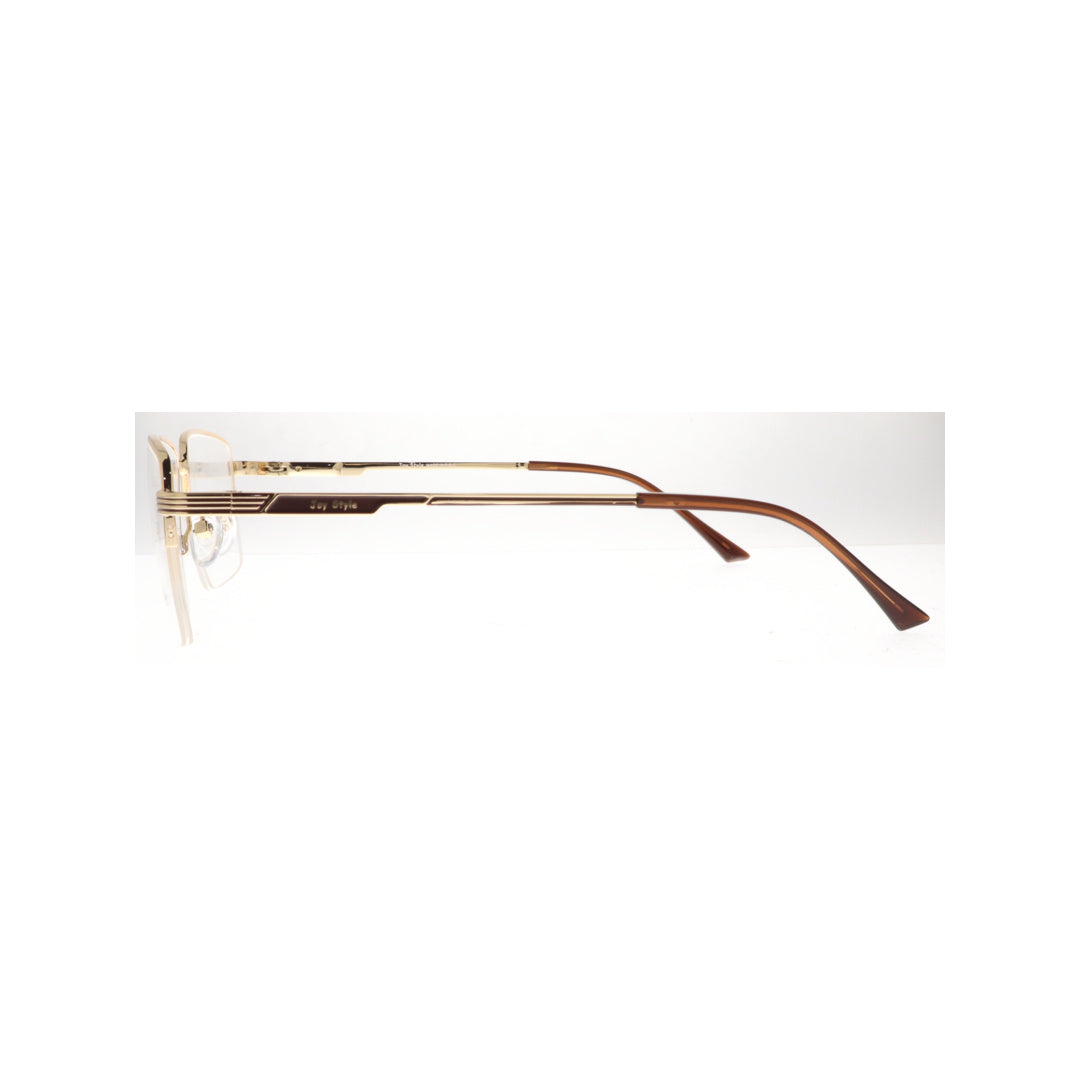 Joy Style For Unisex Metal Eyeglasses Semi-Rimless Square Shape Size 55 8879c1 Gold
