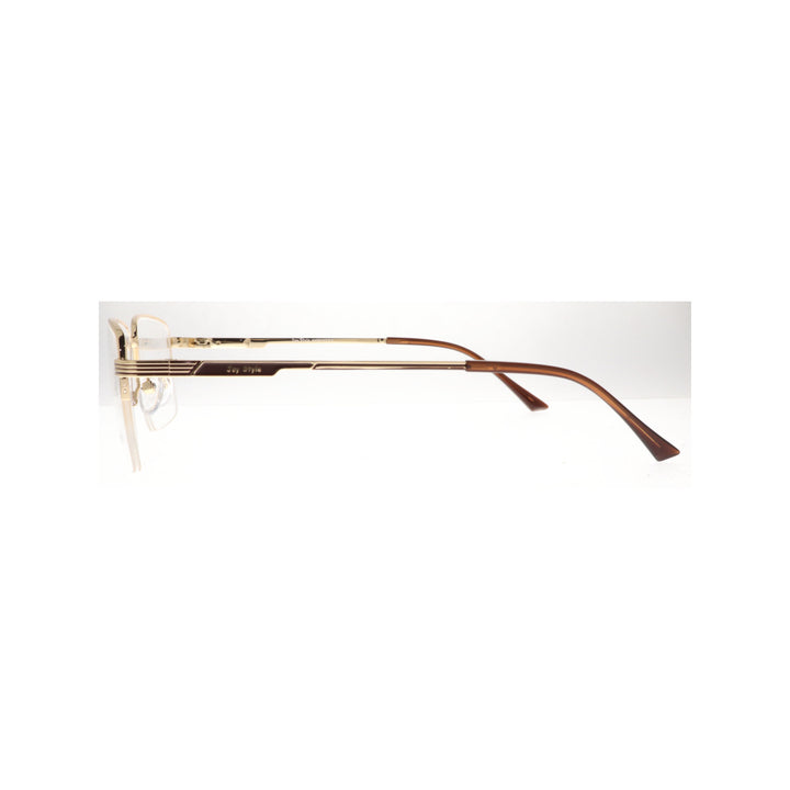 Joy Style For Unisex Metal Eyeglasses Semi-Rimless Square Shape Size 55 8879c1 Gold