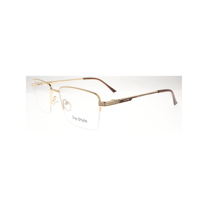 Joy Style For Unisex Metal Eyeglasses Semi-Rimless Square Shape Size 55 8879c1 Gold
