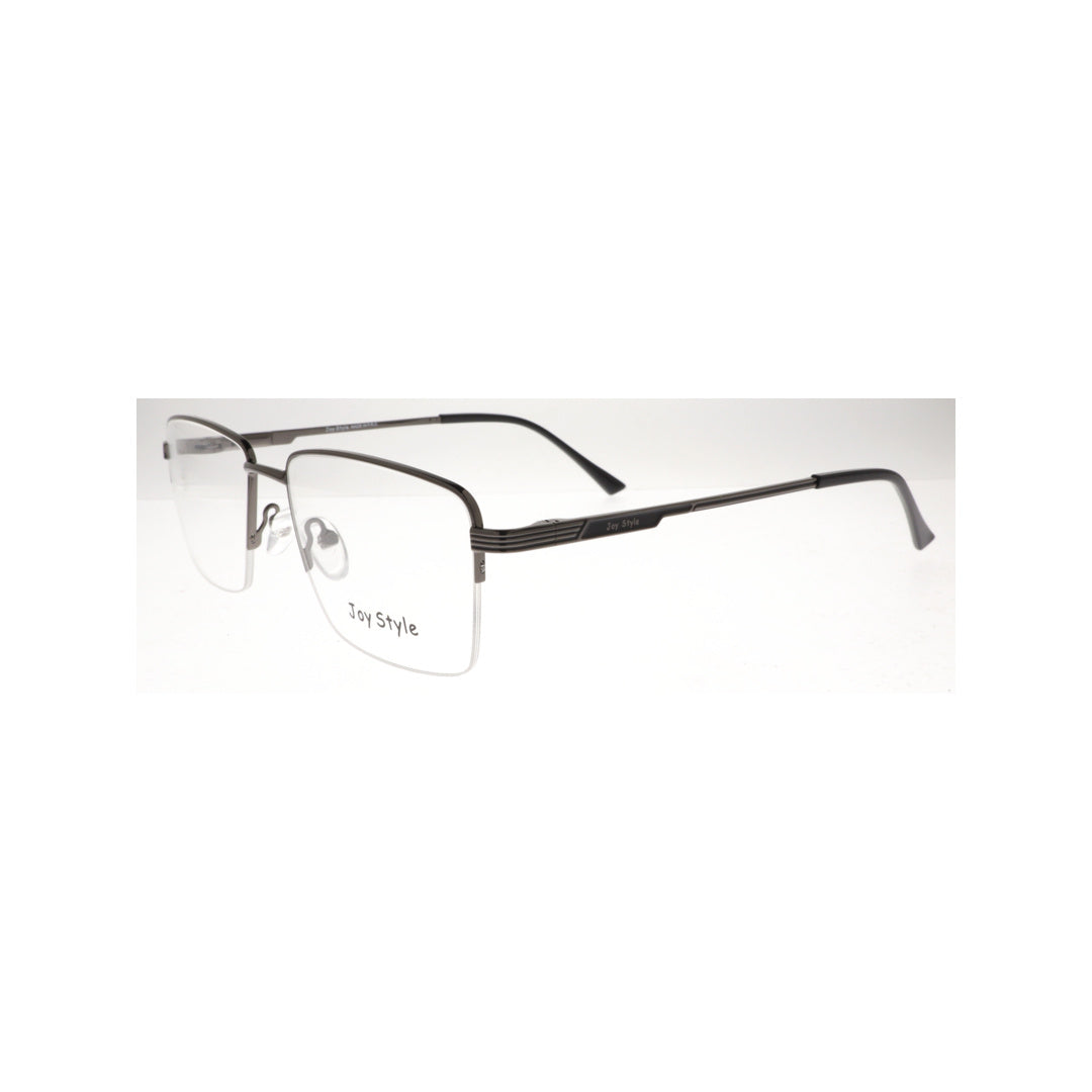 Joy Style For Unisex Metal Eyeglasses Semi-Rimless Square Shape Size 55 8879c3 Gunmetal