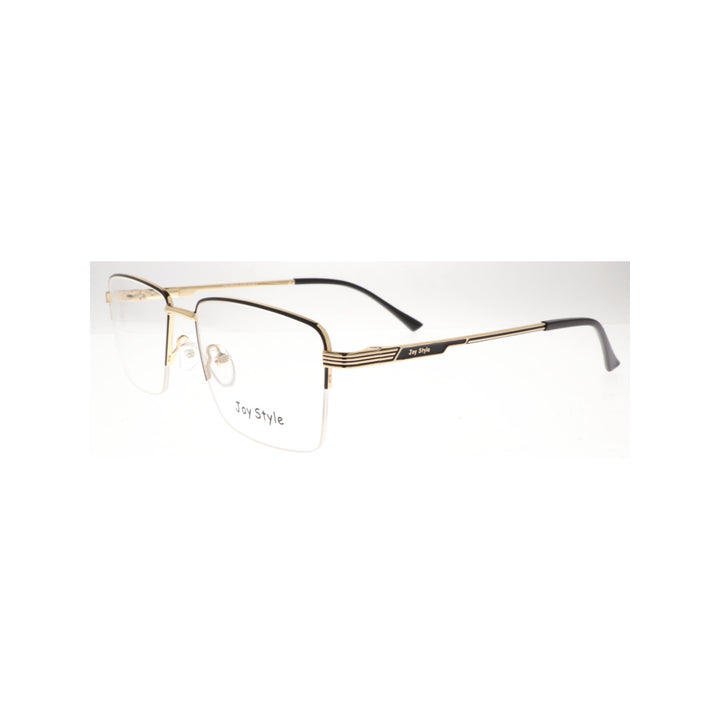 Joy Style For Unisex Metal Eyeglasses Semi-Rimless Square Shape Size 55 8879c6 Black Gold