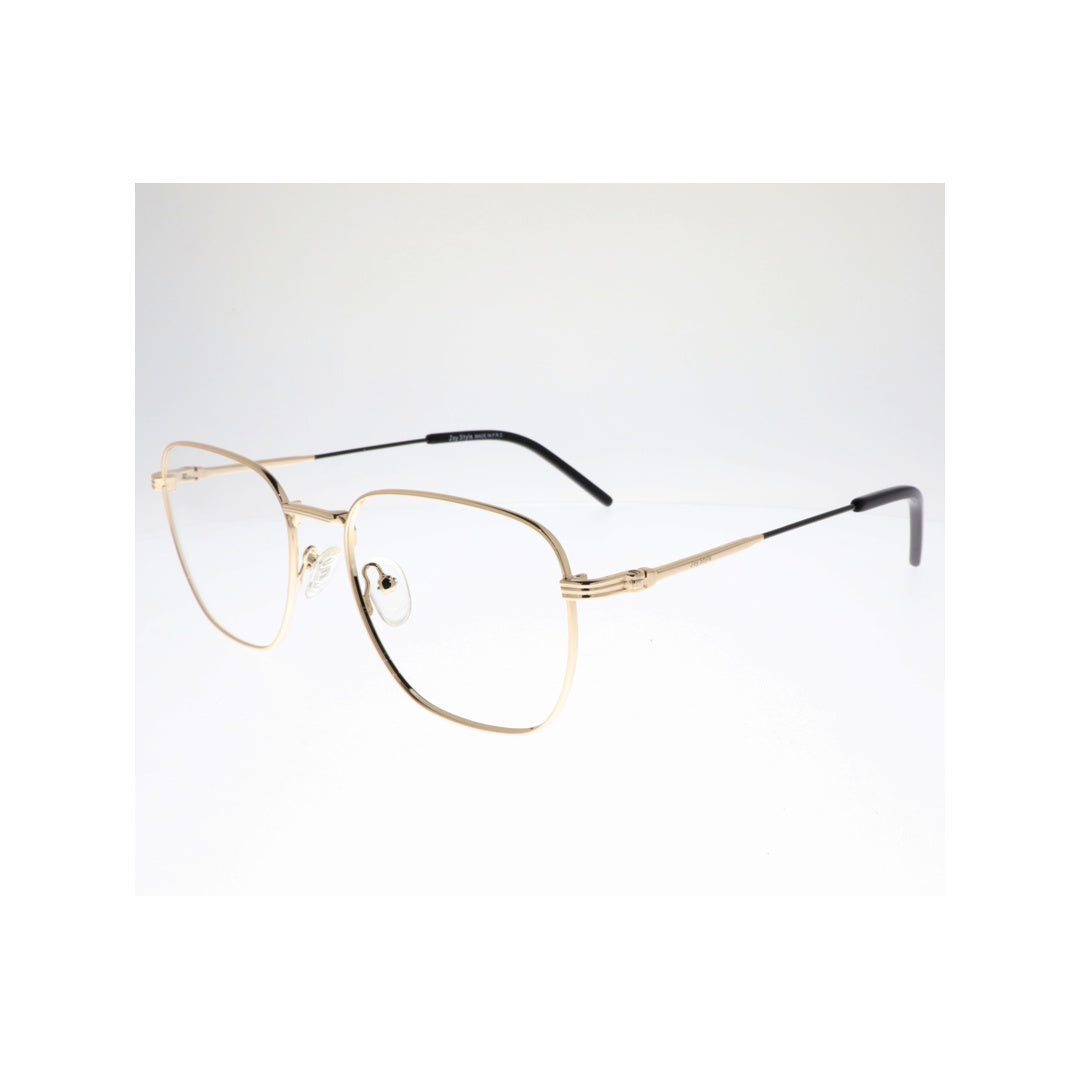 Joy Style For Unisex Metal Eyeglasses Soft Square Shape Size 54 2112c3 Gold