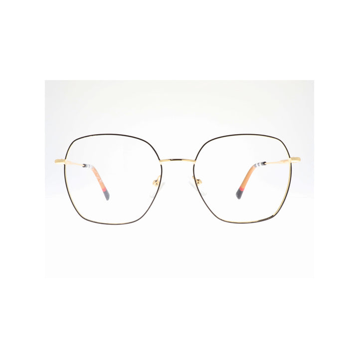 Joy Style For Unisex Metal Eyeglasses Square Shape Size 54 1256c1 Black Gold