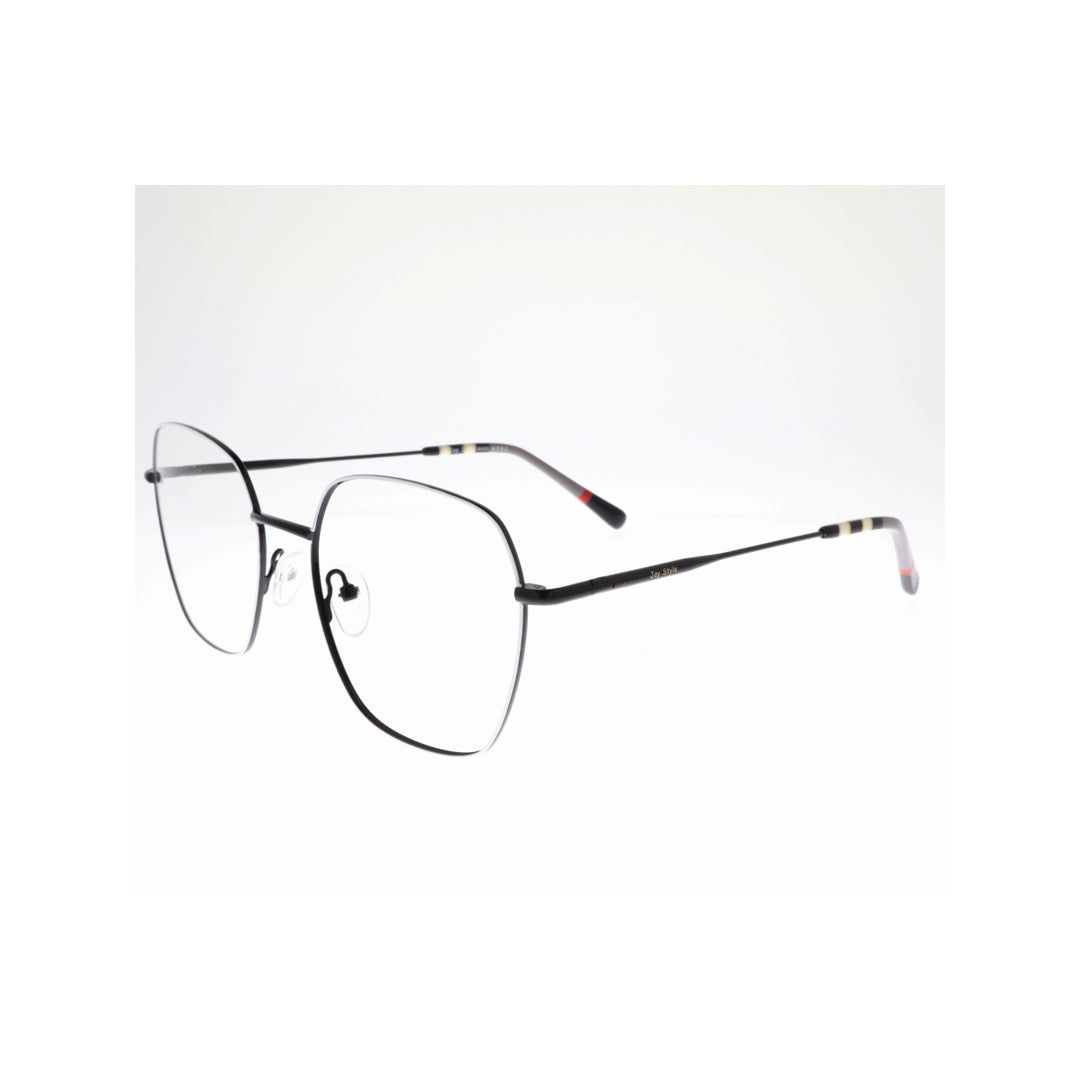 Joy Style For Unisex Metal Eyeglasses Square Shape Size 54 1256c5 White Black