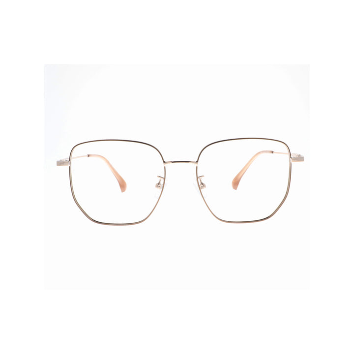 Joy Style For Unisex Metal Eyeglasses Square Shape Size 54 25031c3 Brown Gold