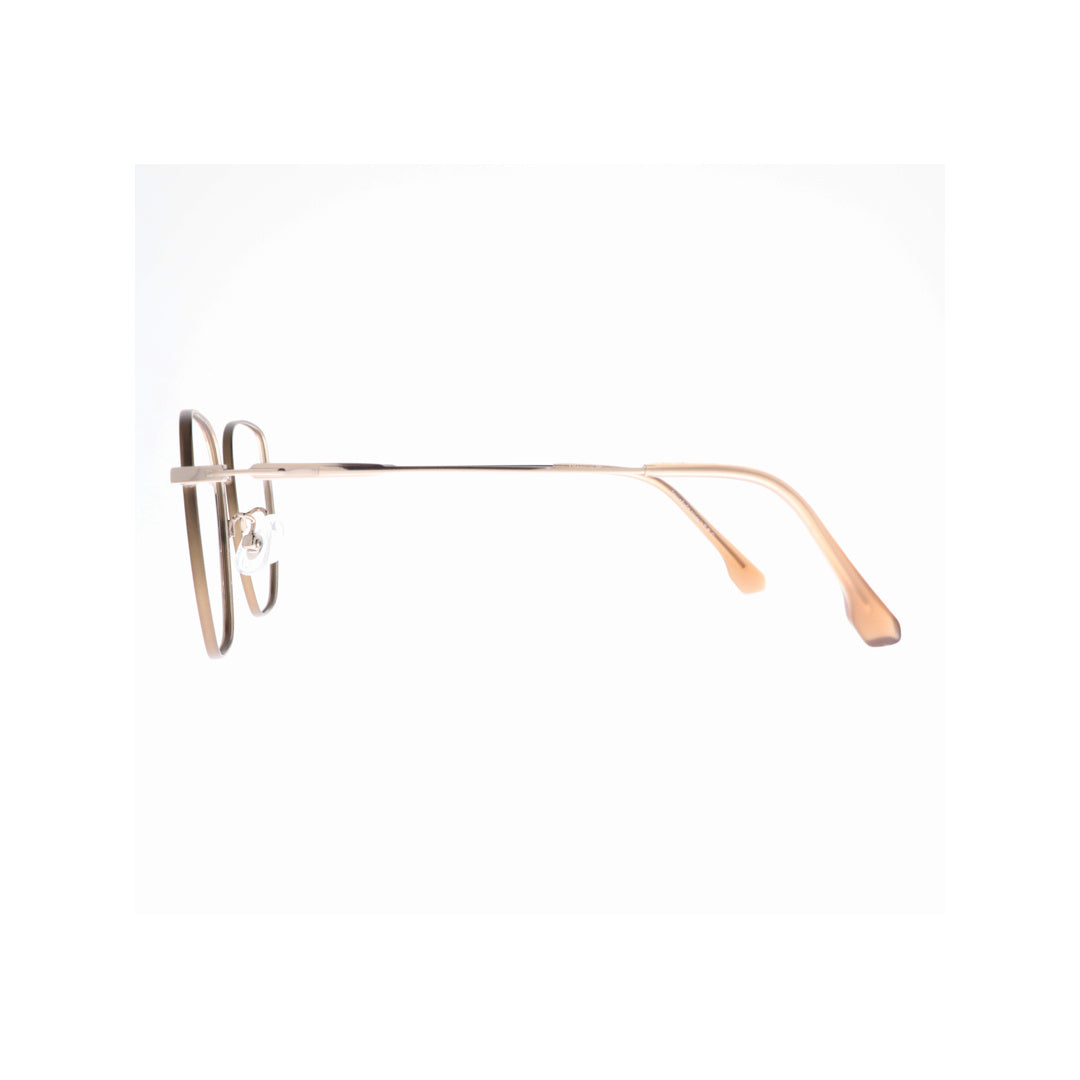 Joy Style For Unisex Metal Eyeglasses Square Shape Size 54 25031c3 Brown Gold