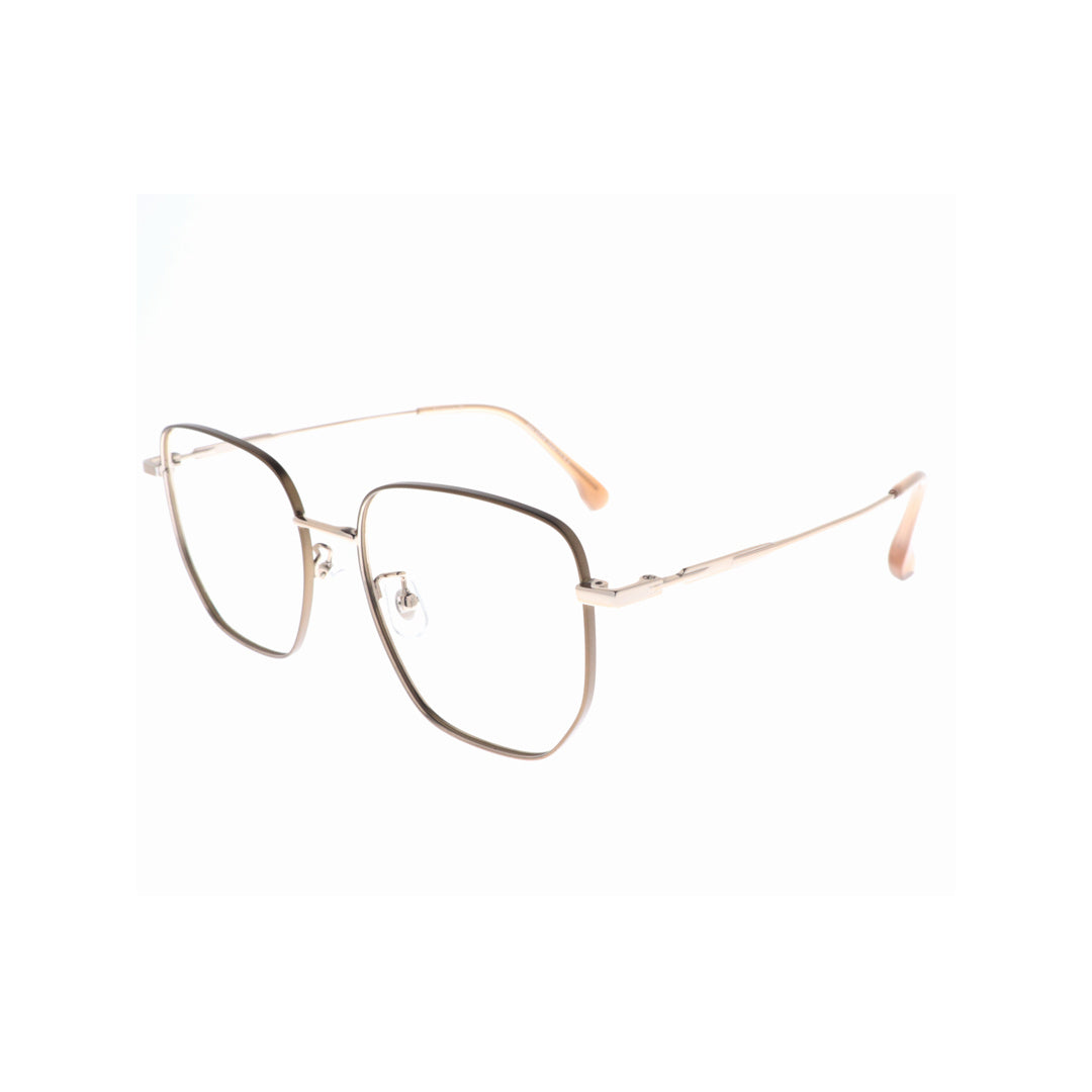 Joy Style For Unisex Metal Eyeglasses Square Shape Size 54 25031c3 Brown Gold