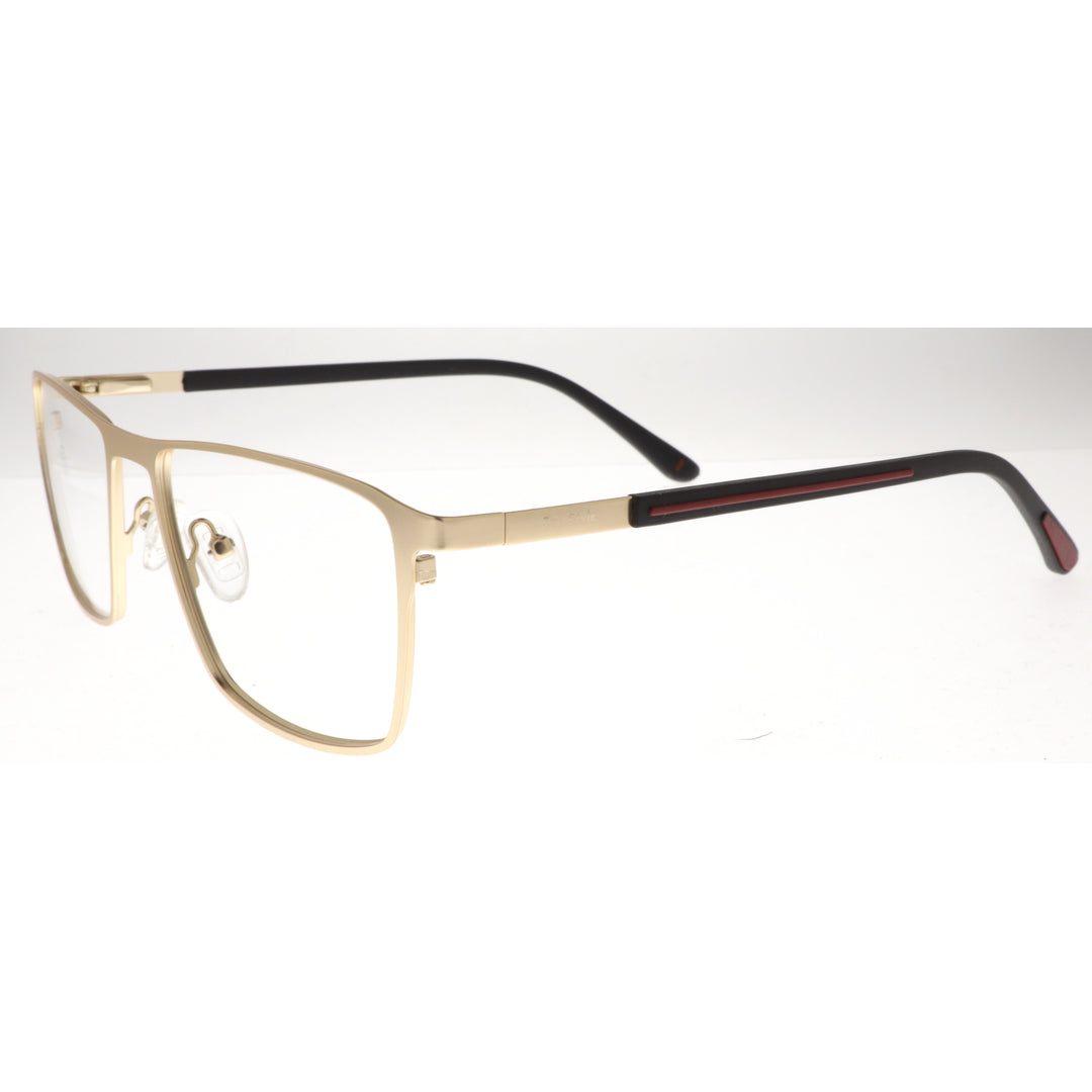 Joy Style For Unisex Metal Eyeglasses Square Size 54 6401c4 Matte Gold