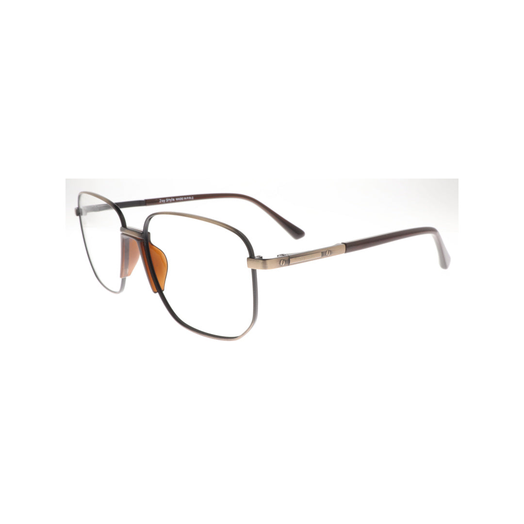 Joy Style For Unisex Metal Eyeglasses Square Size 55 6409c3 Bronze