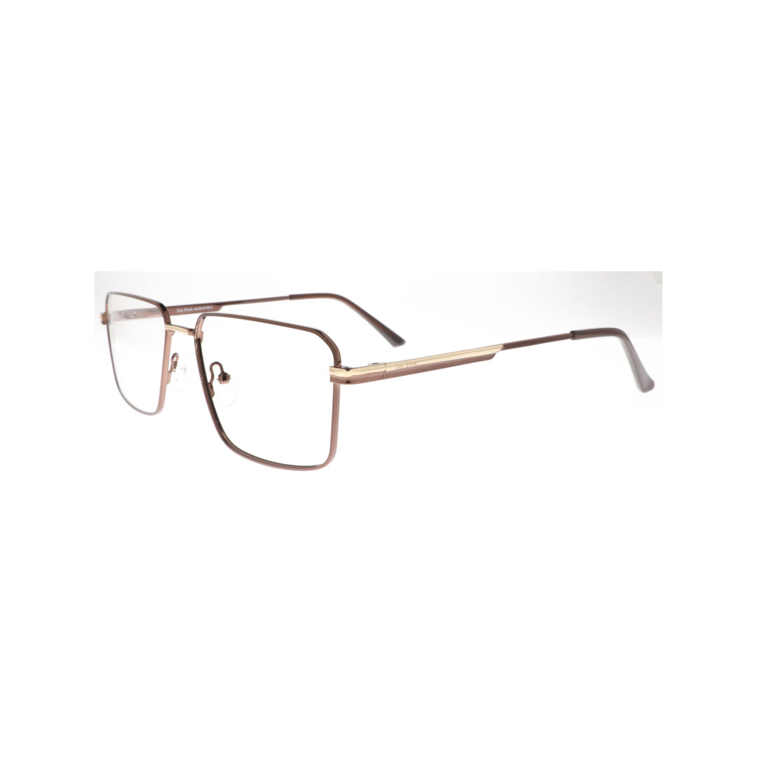 Joy Style For Unisex Metal Eyeglasses Square Size 56 8802c3 Matte Brown