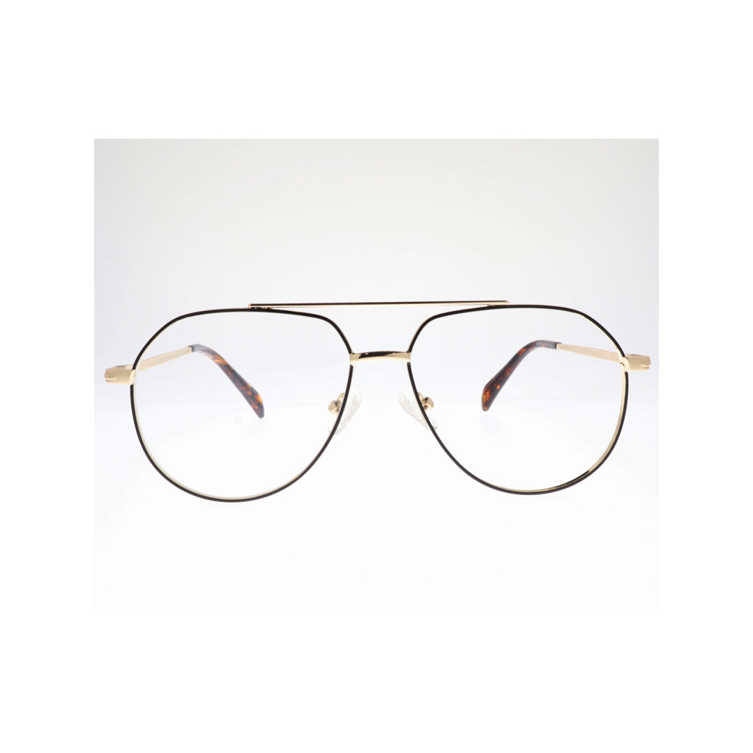 Joy Style For Unusex Metal Eyeglasses Aviator Shape Size 53 1026c1 Brown