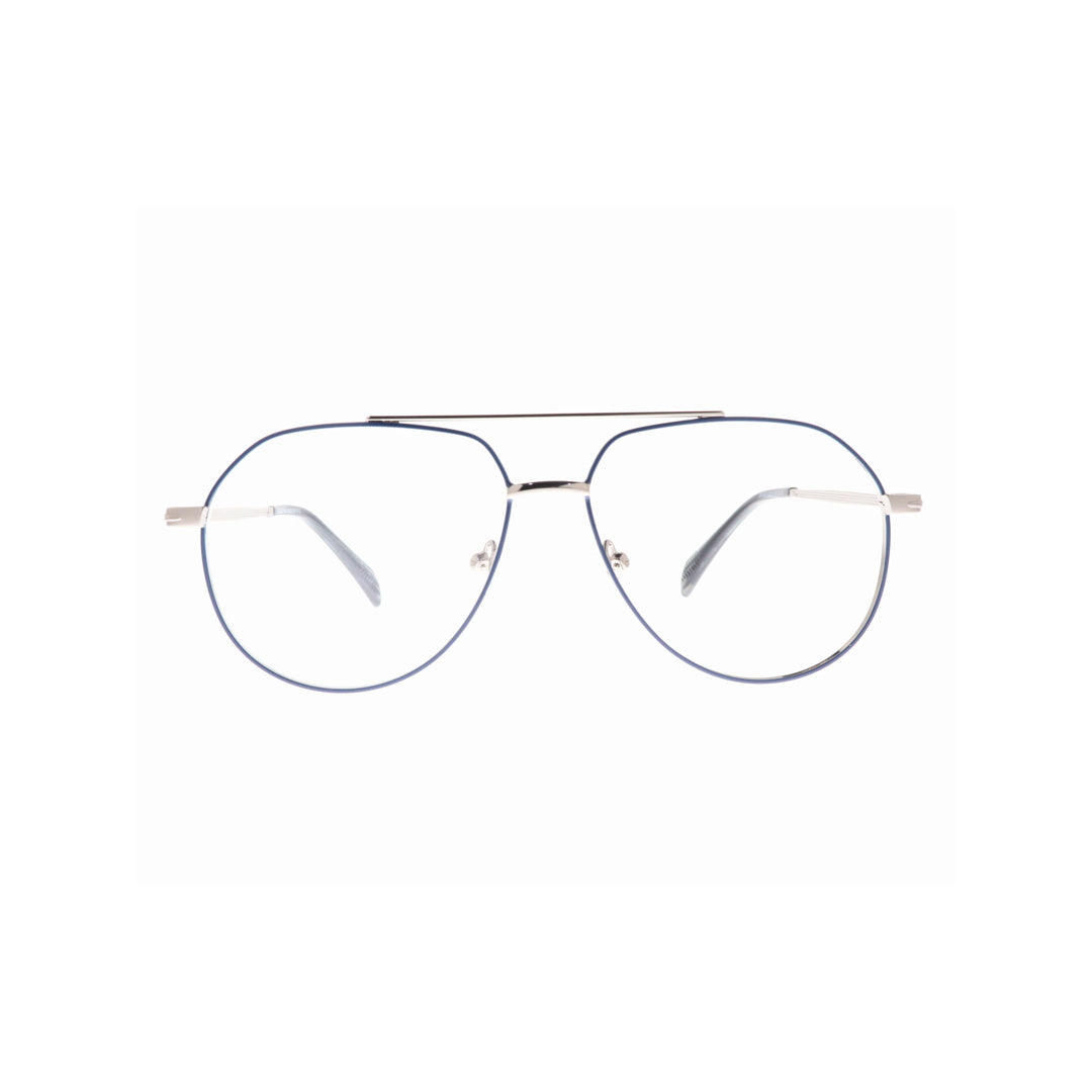 Joy Style For Unusex Metal Eyeglasses Aviator Shape Size 53 1026c3 Silver Blue